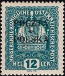 Wydanie prowizoryczne tzw. krakowskie znaczek nr 34