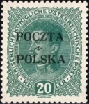 Wydanie prowizoryczne tzw. krakowskie znaczek nr 36