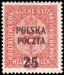 Wydanie prowizoryczne tzw. krakowskie znaczek nr 38