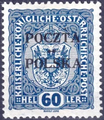 Wydanie prowizoryczne tzw. krakowskie znaczek nr 42