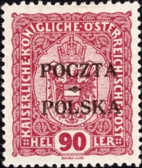 Wydanie prowizoryczne tzw. krakowskie znaczek nr 44