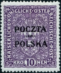 Wydanie prowizoryczne tzw. krakowskie znaczek nr 49