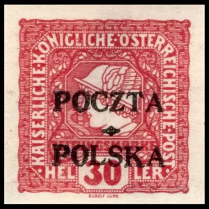 Wydanie prowizoryczne tzw. krakowskie znaczek nr 54