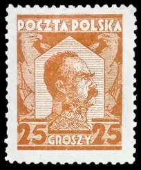Znaczek obiegowy - Józef Piłsudski - 234