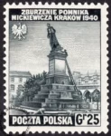 Zniszczenia dokonane przez Niemców w Polsce. Wojsko polskie w Wielkiej Brytanii - znaczek nr C338