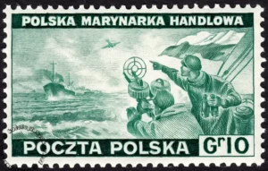 Polskie siły zbrojne w walce z Niemcami - znaczek nr J338