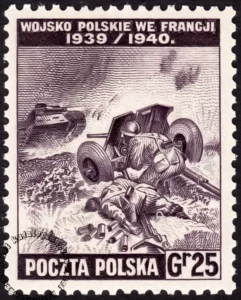 Polskie siły zbrojne w walce z Niemcami - znaczek nr K338