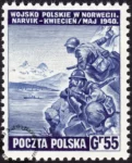 Polskie siły zbrojne w walce z Niemcami - znaczek nr L338