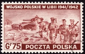 Polskie siły zbrojne w walce z Niemcami - znaczek nr Ł338
