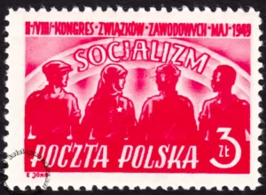 VIII Kongres Związków Zawodowych znaczek - 492