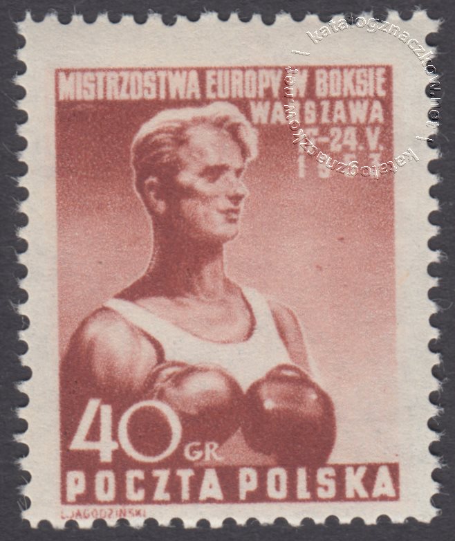 Mistrzostwa Europy w boksie w Warszawie znaczek nr 664