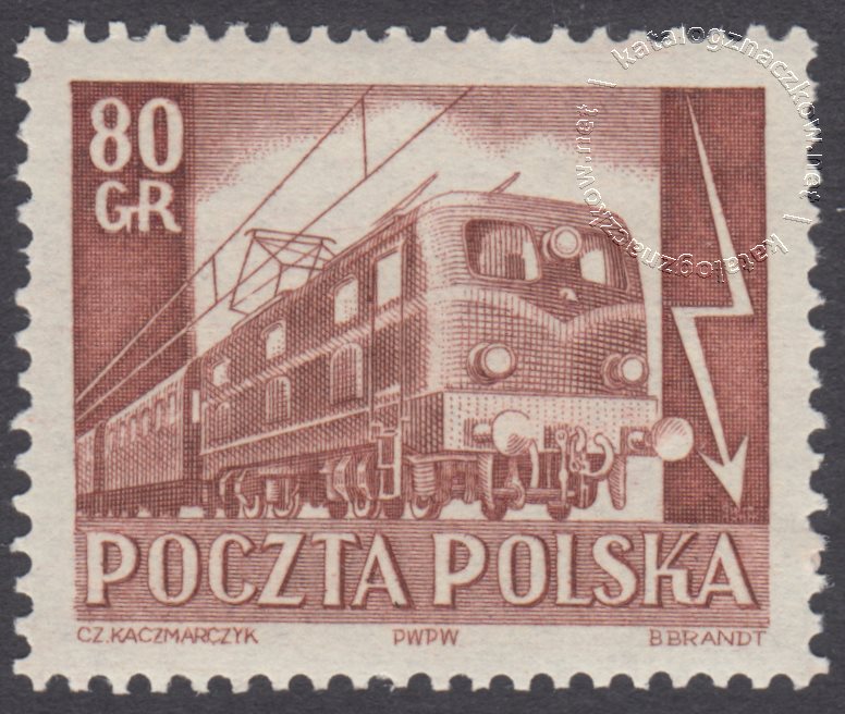 Elektryfikacja kolei znaczek nr 700