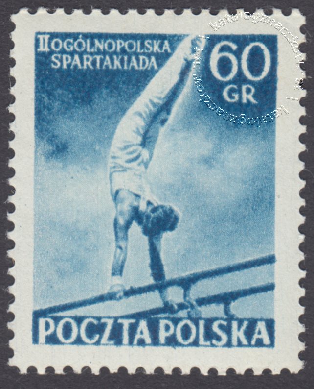 II Ogólnopolska Spartakiada znaczek nr 724