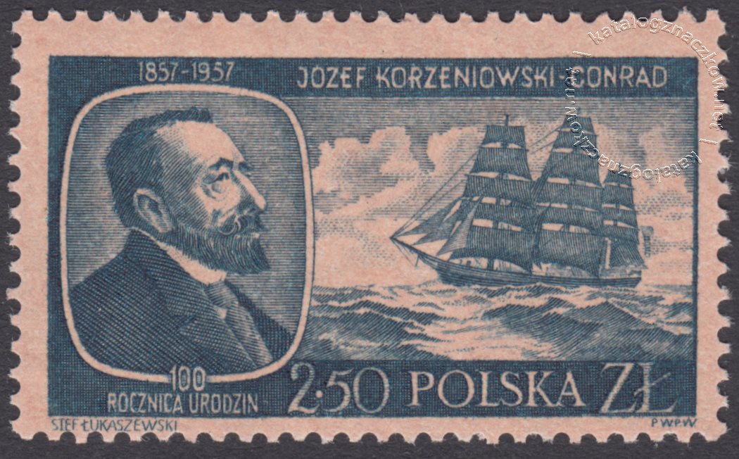 100 rocznica urodzin Józefa Conrada-Korzeniowskiego znaczek nr 899