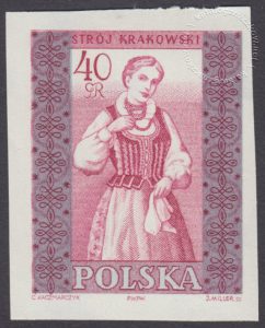 Polskie Stroje Ludowe – 1013A – Katalog Polskich Znaczków Pocztowych