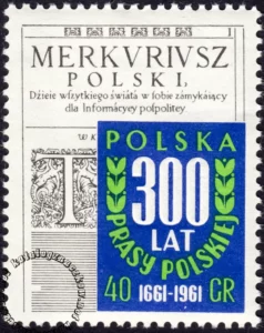 300 lat prasy polskiej znaczek nr 1074