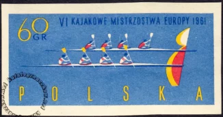 VI Kajakowe Mistrzostwa Europy znaczek nr 1111A