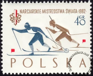 Narciarskie mistrzostwa Świata w Zakopanem znaczek nr 1149B