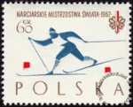 Narciarskie mistrzostwa Świata w Zakopanem znaczek nr 1150B
