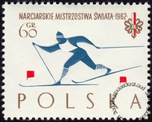 Narciarskie mistrzostwa Świata w Zakopanem znaczek nr 1150B
