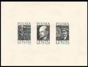 50 rocznica pobytu Lenina w Polsce arkusz nr 1161-1163ND