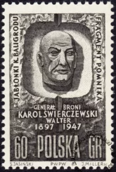 15 rocznica śmierci gen. Karola Świerczewskiego znaczek nr 1170