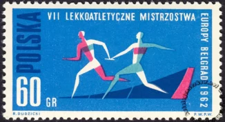 VII Lekkoatletyczne Mistrzostwa Europy w Belgradzie znaczek nr 1191B