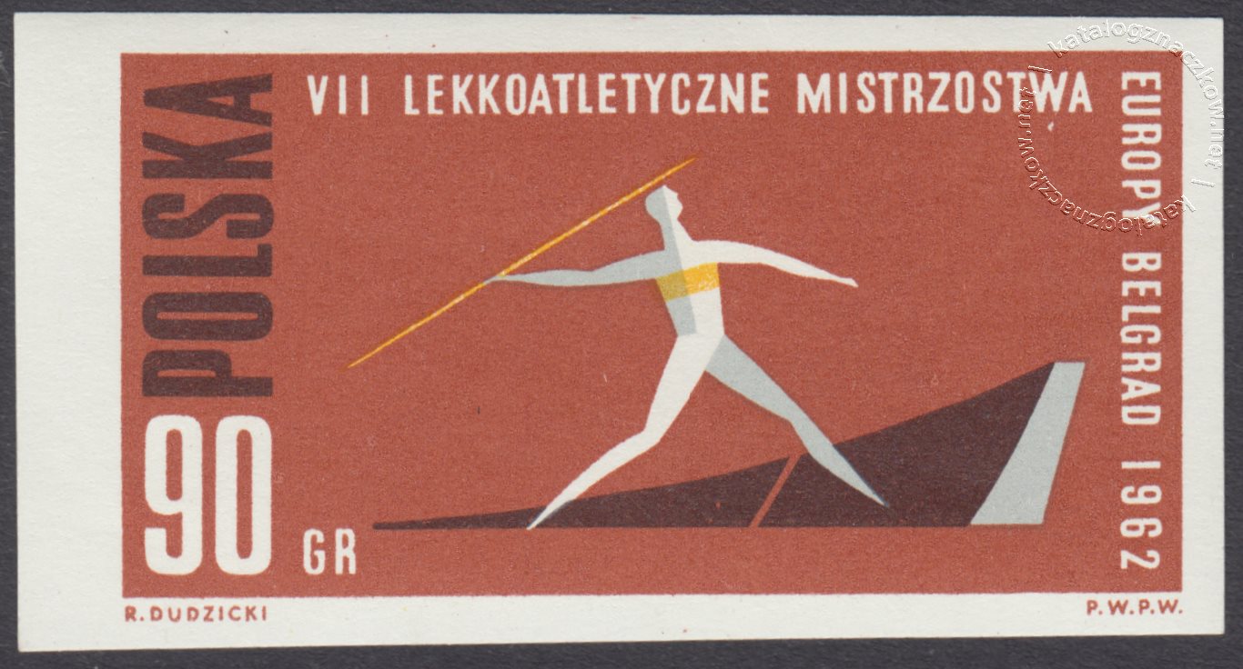 VII Lekkoatletyczne Mistrzostwa Europy w Belgradzie znaczek nr 1192A