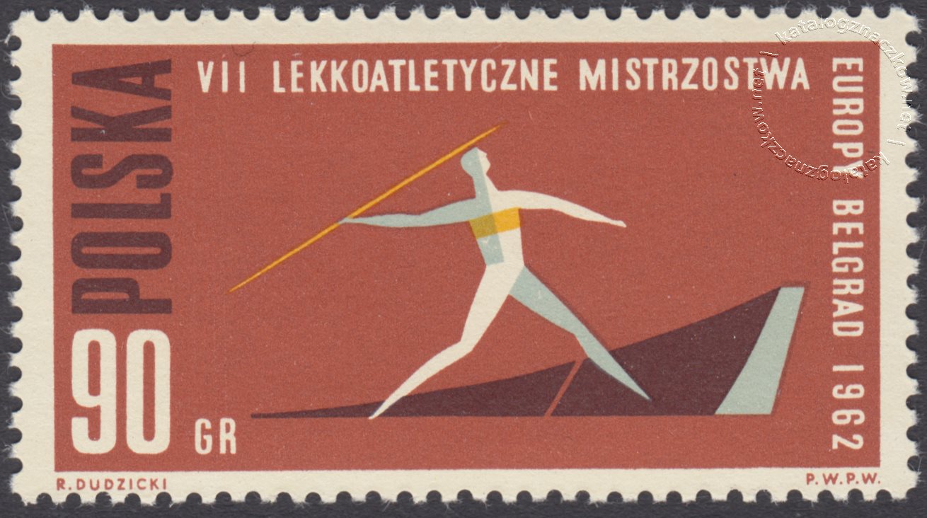 VII Lekkoatletyczne Mistrzostwa Europy w Belgradzie znaczek nr 1192B
