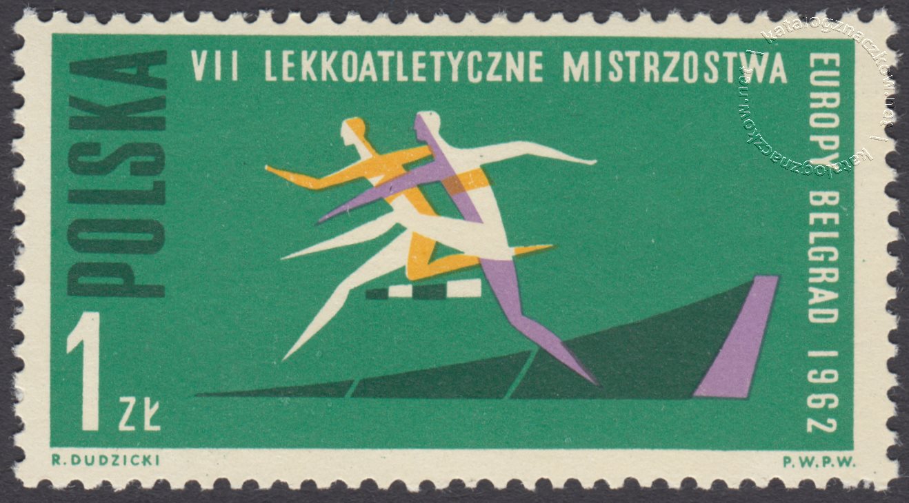 VII Lekkoatletyczne Mistrzostwa Europy w Belgradzie znaczek nr 1193B
