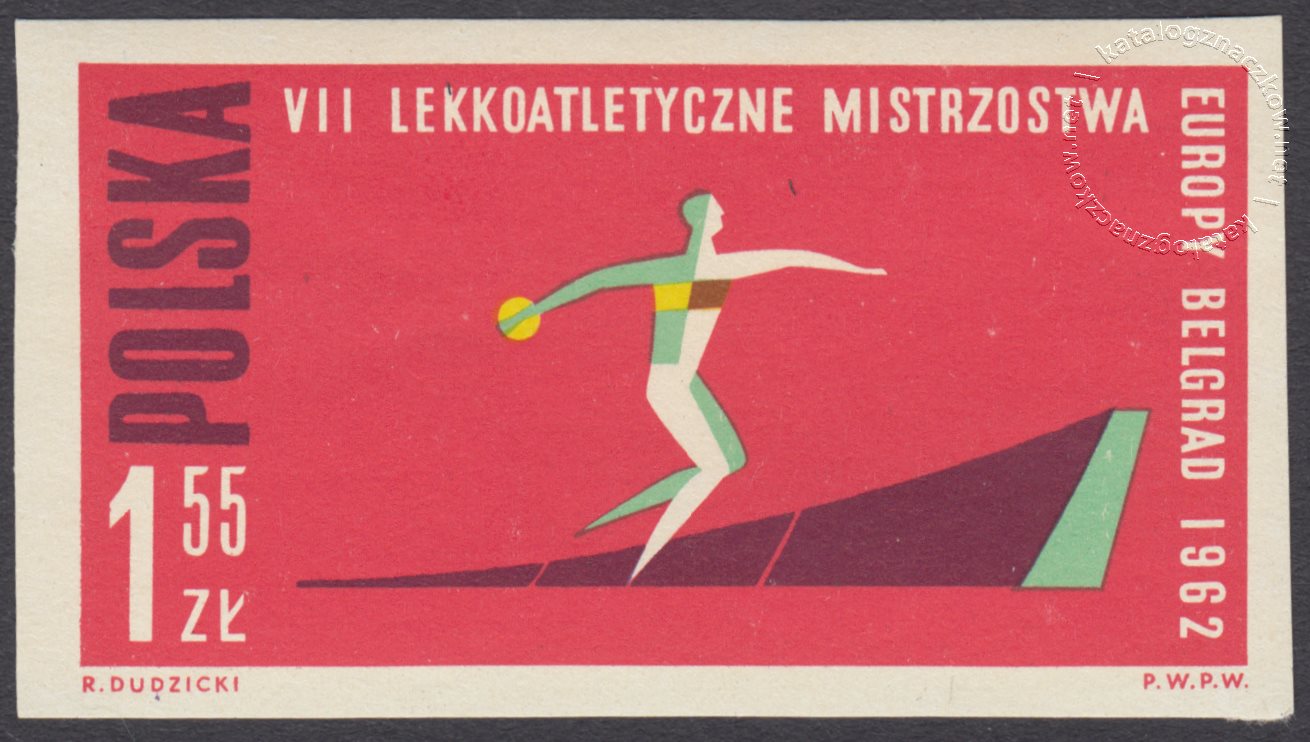 VII Lekkoatletyczne Mistrzostwa Europy w Belgradzie znaczek nr 1195A