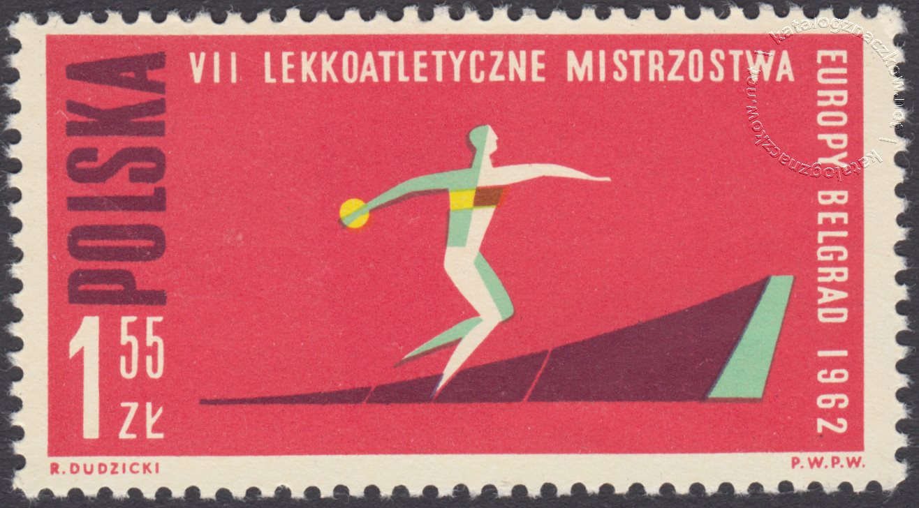 VII Lekkoatletyczne Mistrzostwa Europy w Belgradzie znaczek nr 1195B