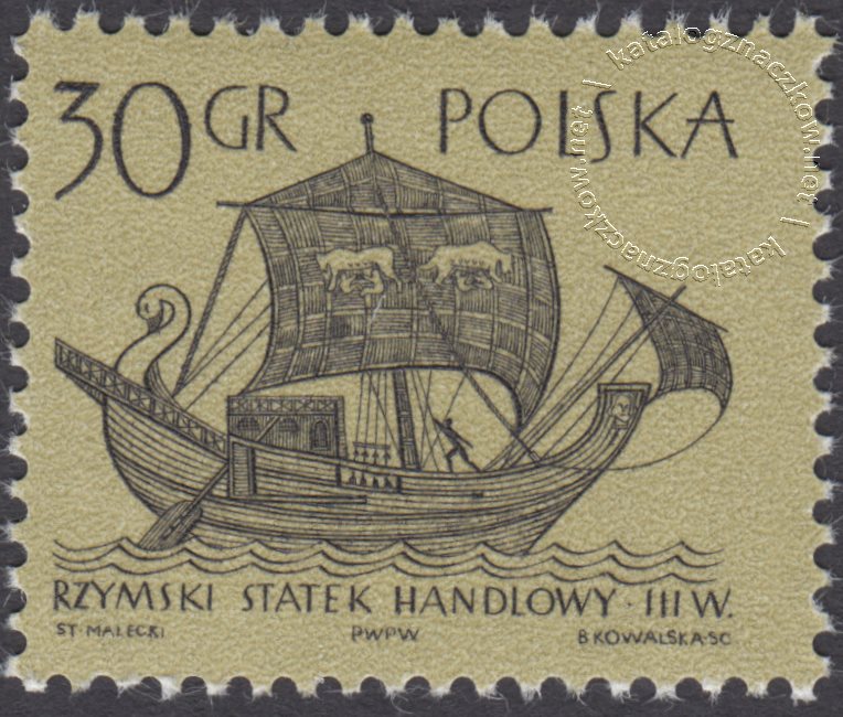 Statki żaglowe znaczek nr 1238