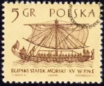 Statki żaglowe znaczek nr 1235