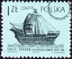Statki żaglowe znaczek nr 1241