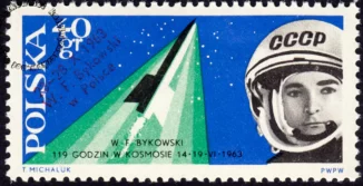 Wizyta radzieckich kosmonautów w Polsce znaczek nr 1286