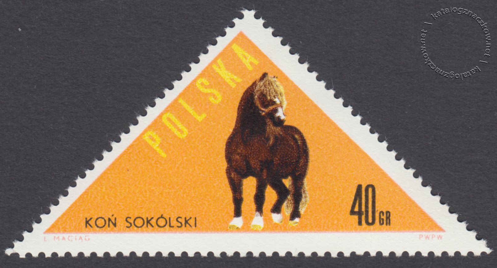 Konie polskie znaczek nr 1301