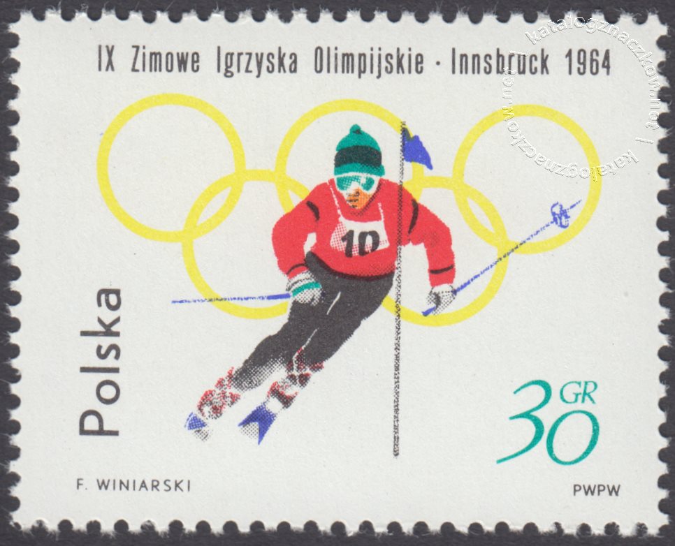 IX Zimowe Igrzyska Olimpijskie w Innsbrucku znaczek nr 1310