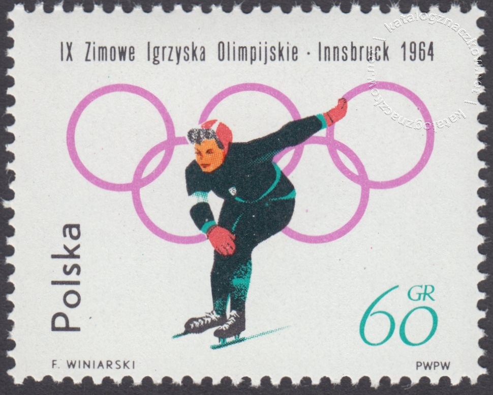 IX Zimowe Igrzyska Olimpijskie w Innsbrucku znaczek nr 1312