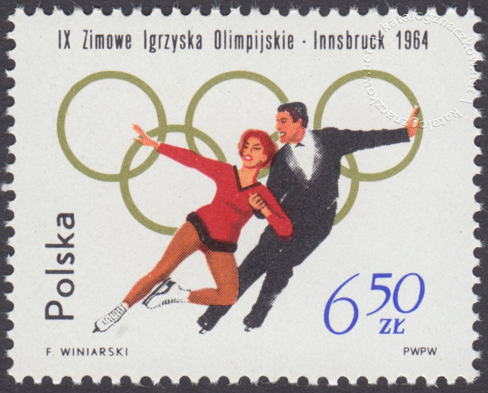 IX Zimowe Igrzyska Olimpijskie w Innsbrucku znaczek nr 1316