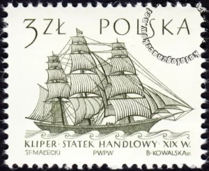 Statki żaglowe znaczek numer 1323