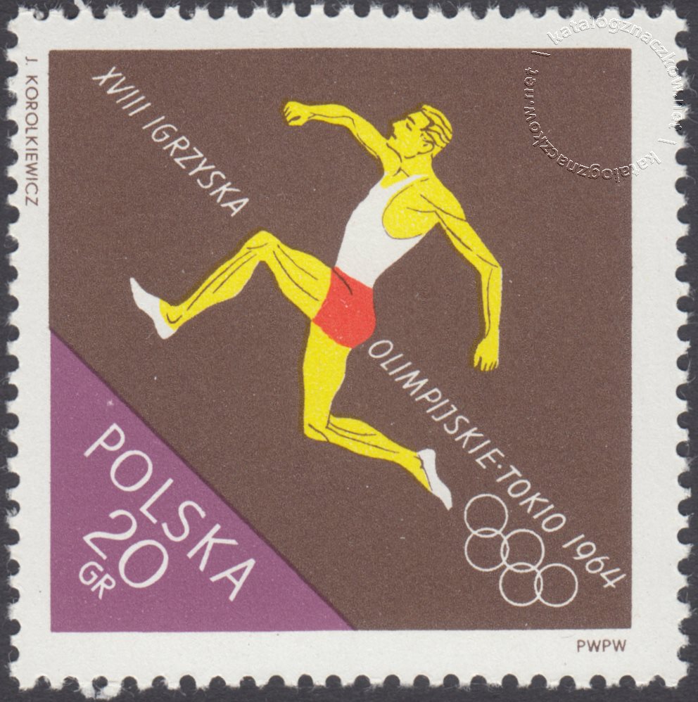 XVIII Igrzyska Olimpijskie w Tokio znaczek nr 1366
