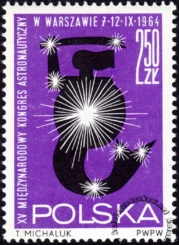 Międzynarodowy Kongres Astronautyczny w Warszawie znaczek numer 1378