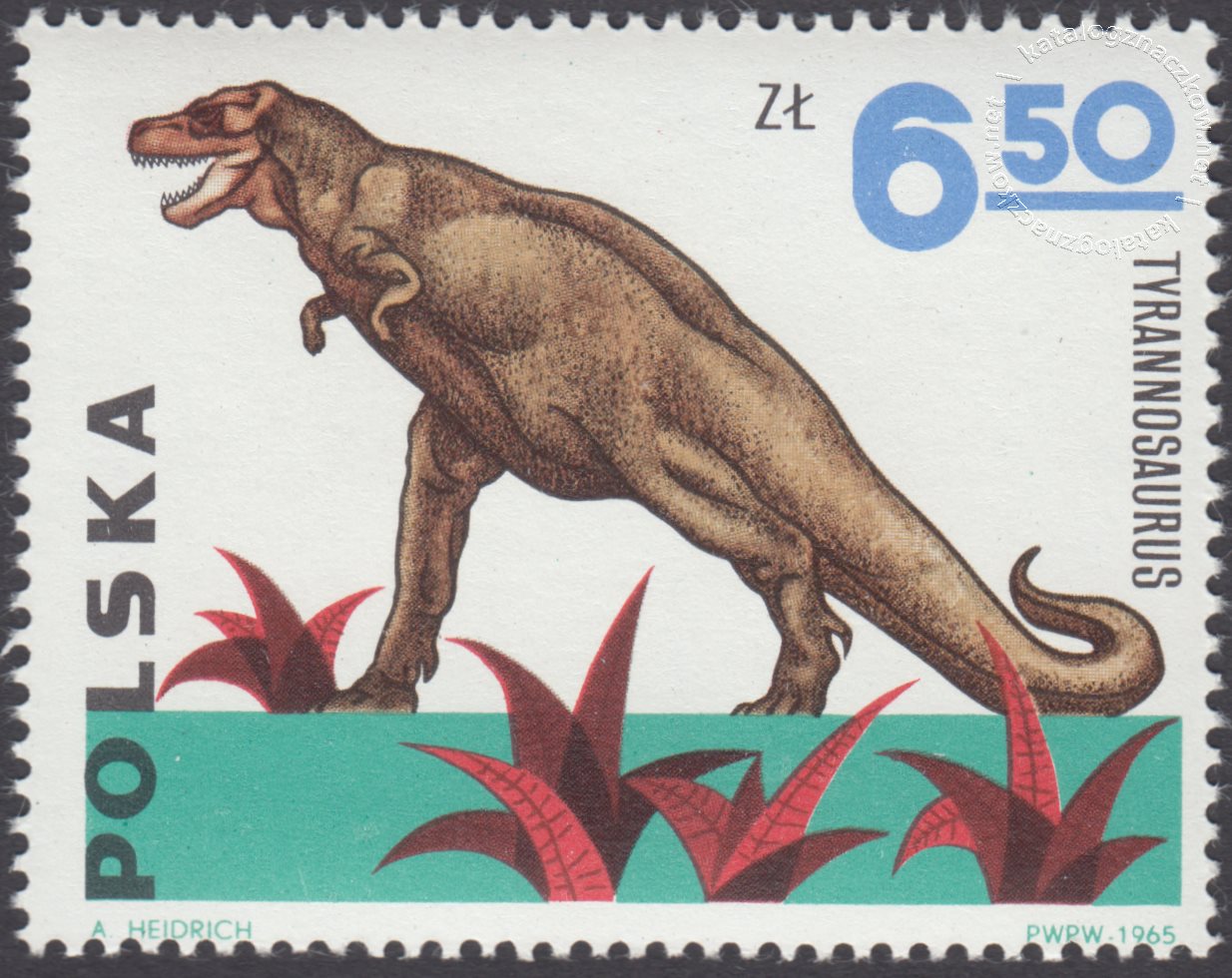 Zwierzęta prehistoryczne znaczek nr 1430