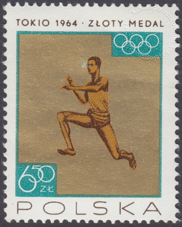 Medale Polaków na Igrzyskach Olimpijskich w Tokio znaczek nr 1478