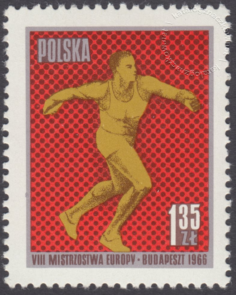 VIII Lekkoatletyczne Mistrzostwa Europy w Budapeszcie znaczek nr 1536
