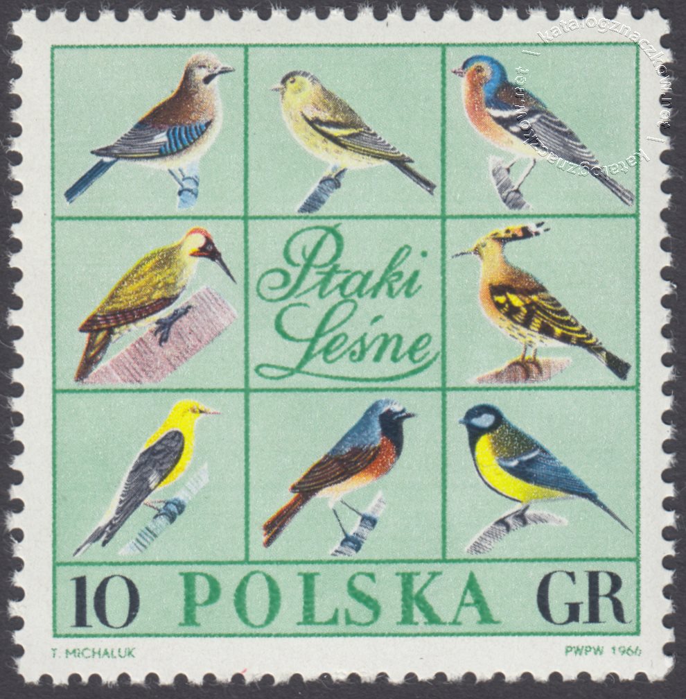 Ptaki leśne znaczek nr 1570