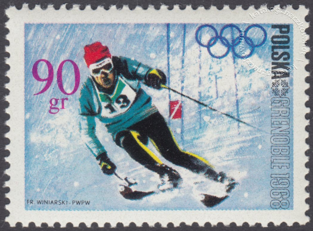 X Zimowe Igrzyska Olimpijskie w Grenoble znaczek nr 1675