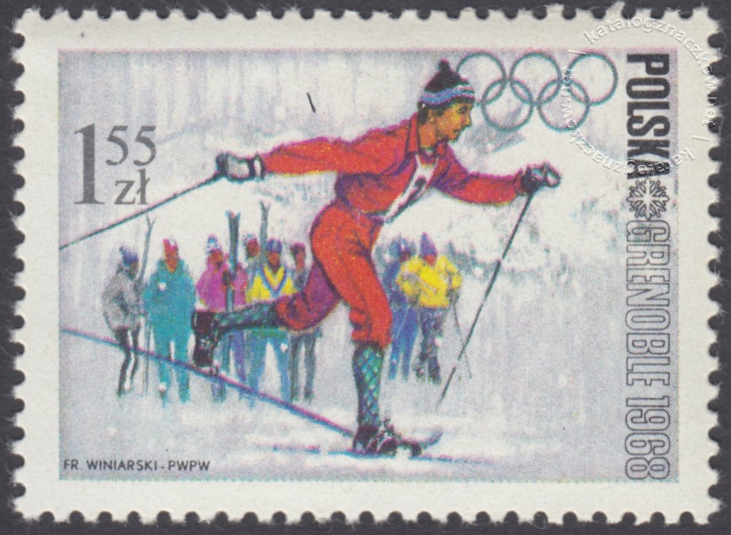 X Zimowe Igrzyska Olimpijskie w Grenoble znaczek nr 1677