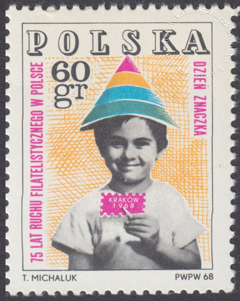 75 lat ruchu filatelistycznego w Polsce znaczek nr 1705